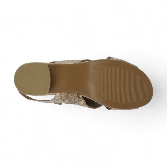 Gc Shoes Women's Keefa Cross Strap Slingback Heeled Sandals - Picture 4 of 5